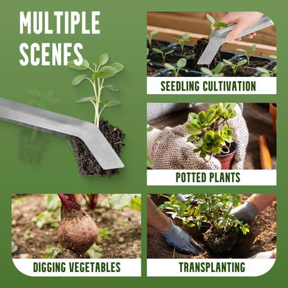 Seedling Transplant Tongs, Stainless Steel Seedling Remove Transplanting Pliers,   Reducing Root Damage (2PCS, Medium)