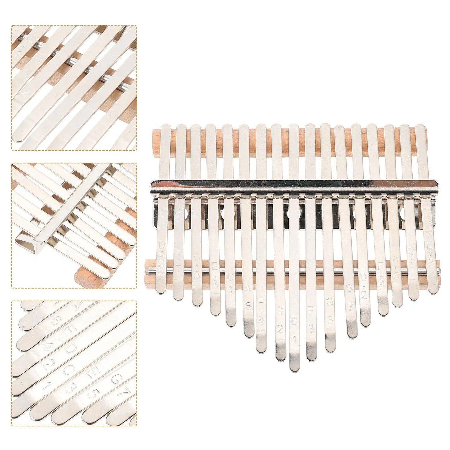 Thumb Piano 17 Tones Kalimba Kit Handmade Parts Wooden Key Musical Instrument Sets Portable Instrument