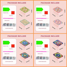 Load image into Gallery viewer, Two mandala themed diamond painting sets with crystal DIY makeup boxes, suitable for ladies to carry when traveling
