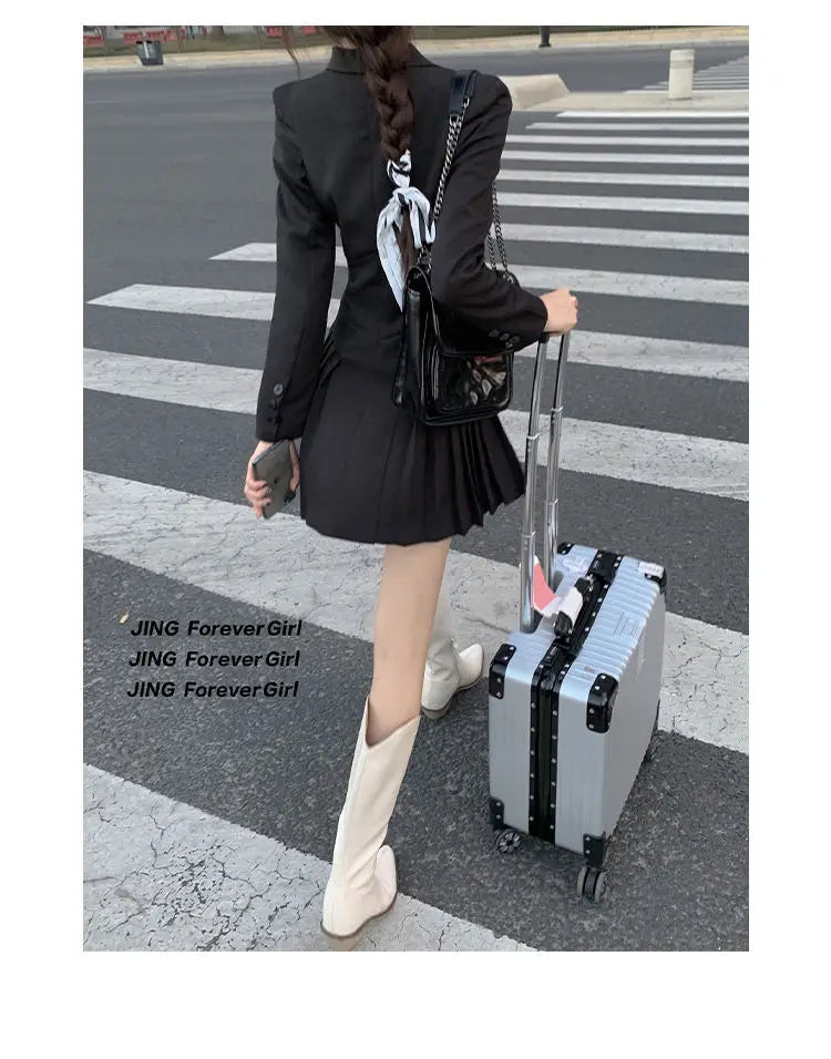 Women's Dress Blazer Clothing Chic and Elegant Pretty Female Dresses 2024 Formal Occasion Spring Retro Promotion Loose X Xxl Y2k