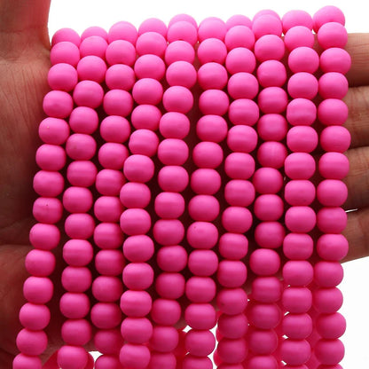 1 String 6/9mm Clay Round Beads Loose Spacer Beads Polymer Clay Beads For Jewelry Making Diy Boho Bracelet Necklace Accessorie