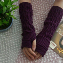 Load image into Gallery viewer, Women&#39;s Knitted Long Hand Gloves Warm Embroidered Winter Gloves Fingerless Gloves For Women Girl Guantes Invierno Mujer Luvas
