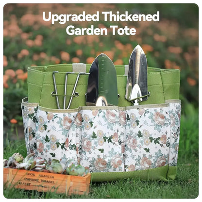 Gardening Tools 9-Piece Heavy Duty Gardening Hand Tools Durable Organizer Handbag,Rust-Proof Combination Garden Tool Set
