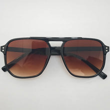 Load image into Gallery viewer, Women Men Square Sun Glasses Retro Polygon Sunglasses Female Black Vintage Fashion Ladies Oculos De Sol Double Beam Eyeglasses
