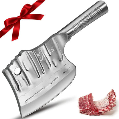 1Pc Heavy Duty Butcher's Axe, Chopping Knife, Stainless Steel Thickened Blade and Ergonomic Handle, Chinese Kitchen Axe