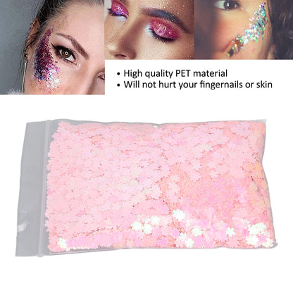 Nail Art Glitter Flakes Cherry Shape Sparkling Manicure Decoration Sequins for Nail Shop Pink 50g