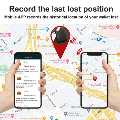 Wallet GPS Card Holder Wallet for Men Smart Card Holder  Wallet for Men With Tracking Device  FindMy for Android, Best Men  Gift