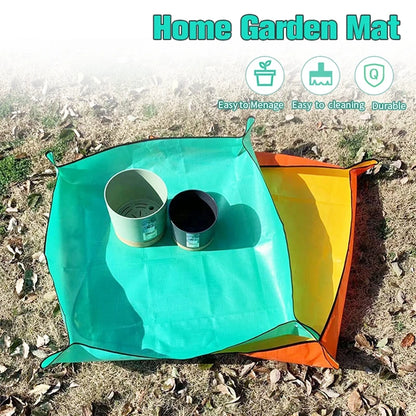Gardening Mat PE Square Plant Pad Waterproof for Transplanting Flower Pots Potting Mat Foldable Garden Repotting Anti-dirty Tarp