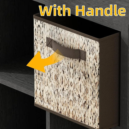 【6 Pack】 Fabric Storage Cubes, Cube Storage Bins with Handle, Foldable Closet Organizers for Shelves, Storage Baskets