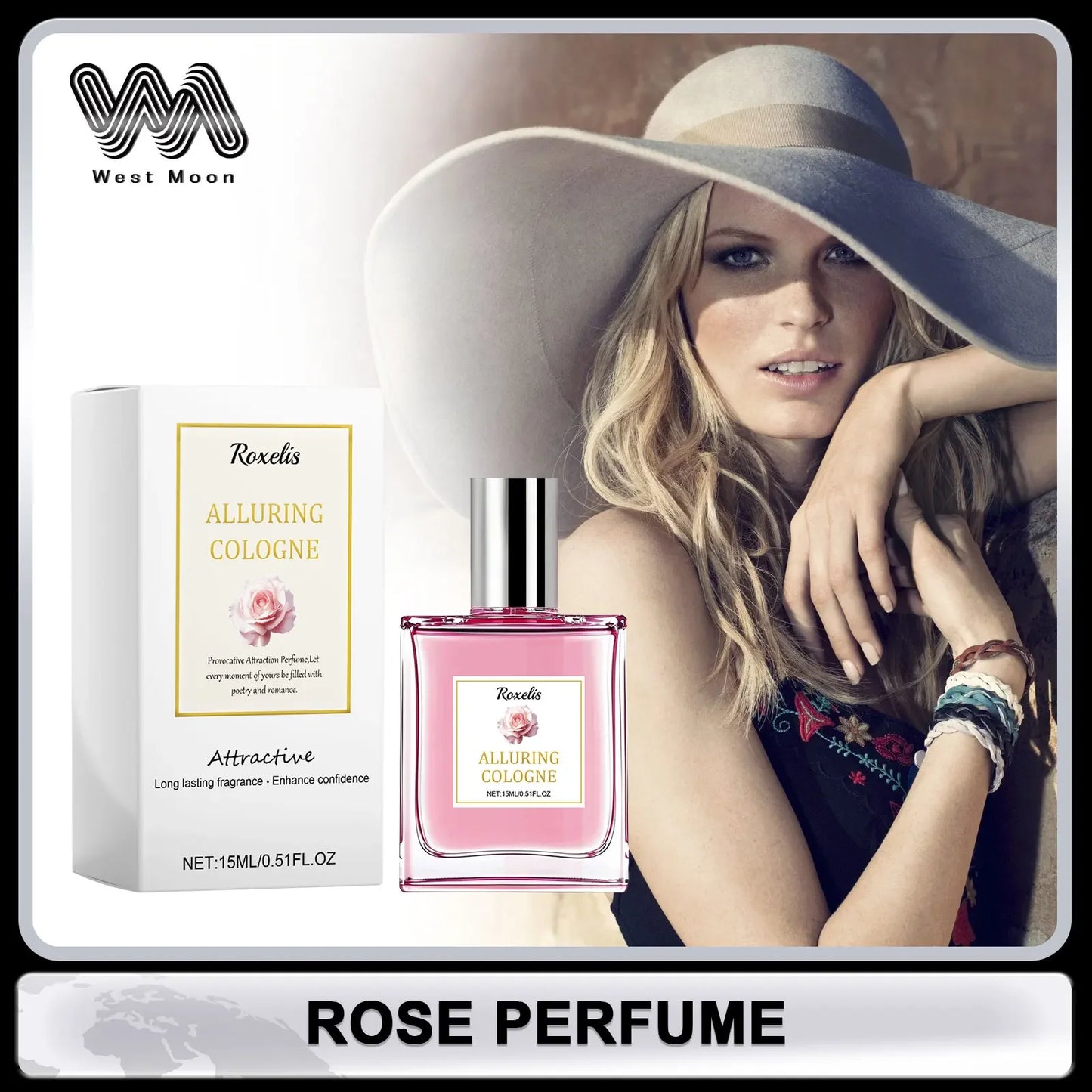 Rose Perfume Long Lasting Fragrance Floral Plant Scented Body Mist Show Charms Confidence Boost Daily Dating Body Perfume Spray