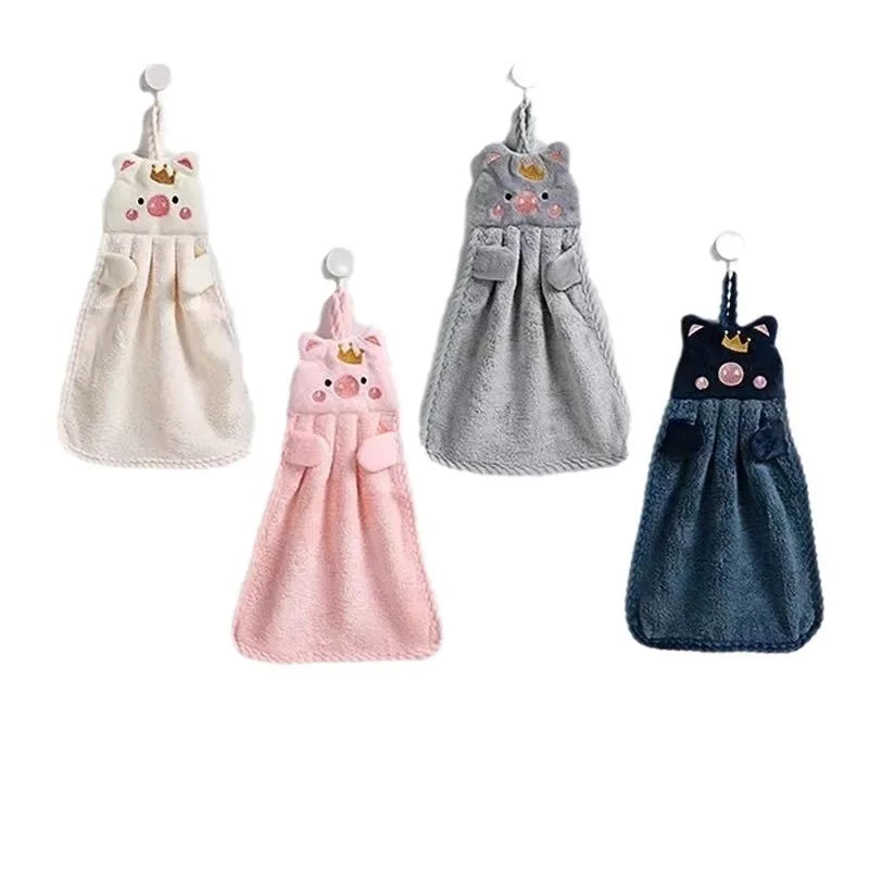 Cute Hand Towels Kitchen Bathroom Hand Towel Super Absorbent Microfiber Kitchen Towel High-efficiency Tableware Cleaning Towel