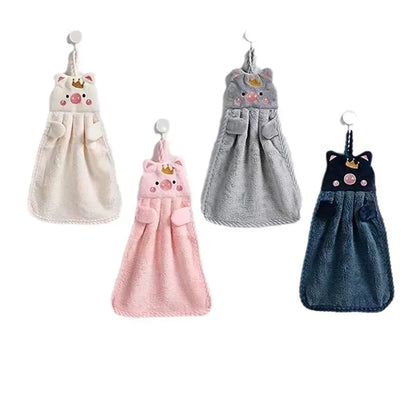Cute Hand Towels Kitchen Bathroom Hand Towel Super Absorbent Microfiber Kitchen Towel High-efficiency Tableware Cleaning Towel