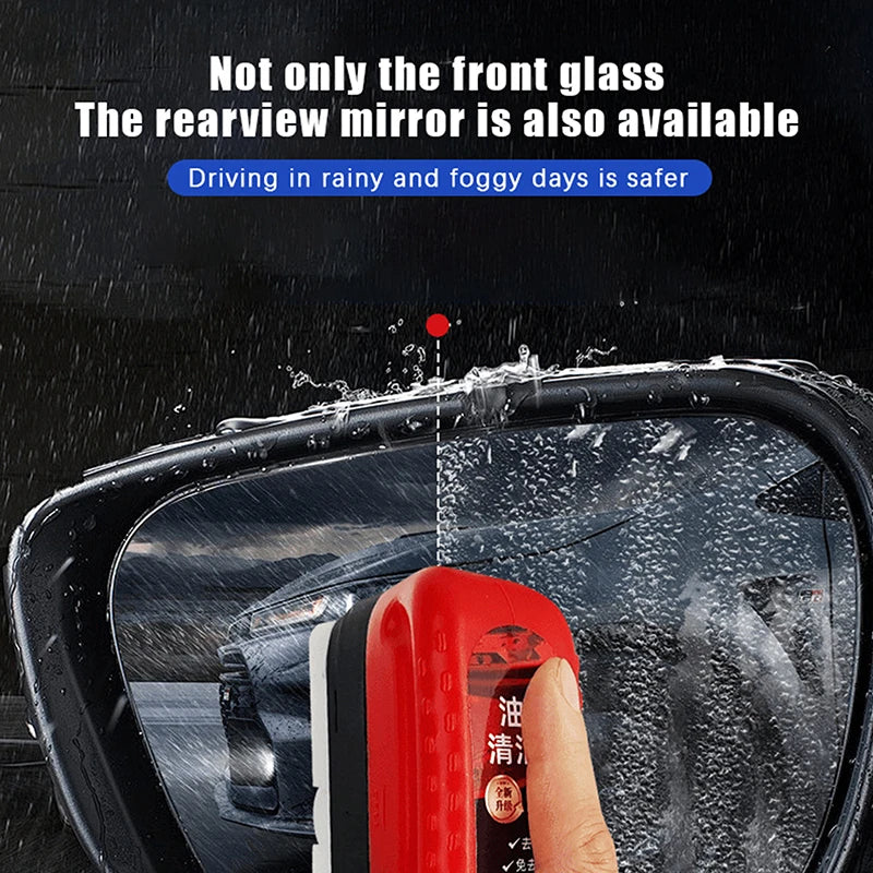 Car Glass Glossy Powerful Car Windshield Cleaner Oil Film Remover Car Window Glass Cleaner Removes Dirt Car Cleaning Brush