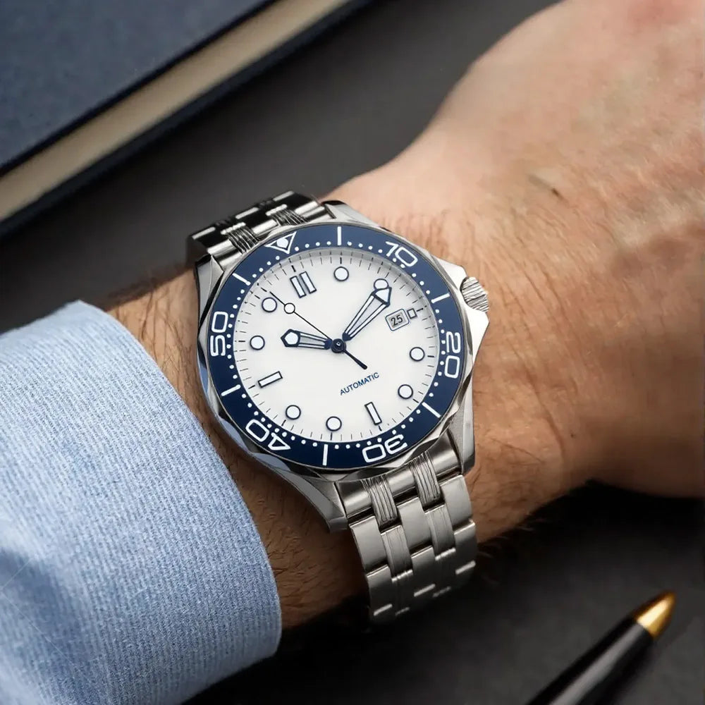 Men's Watch, 8215 Automatic Movement, Men's Mechanical Wristwatch, Stainless Steel Water Resistant Bracelet