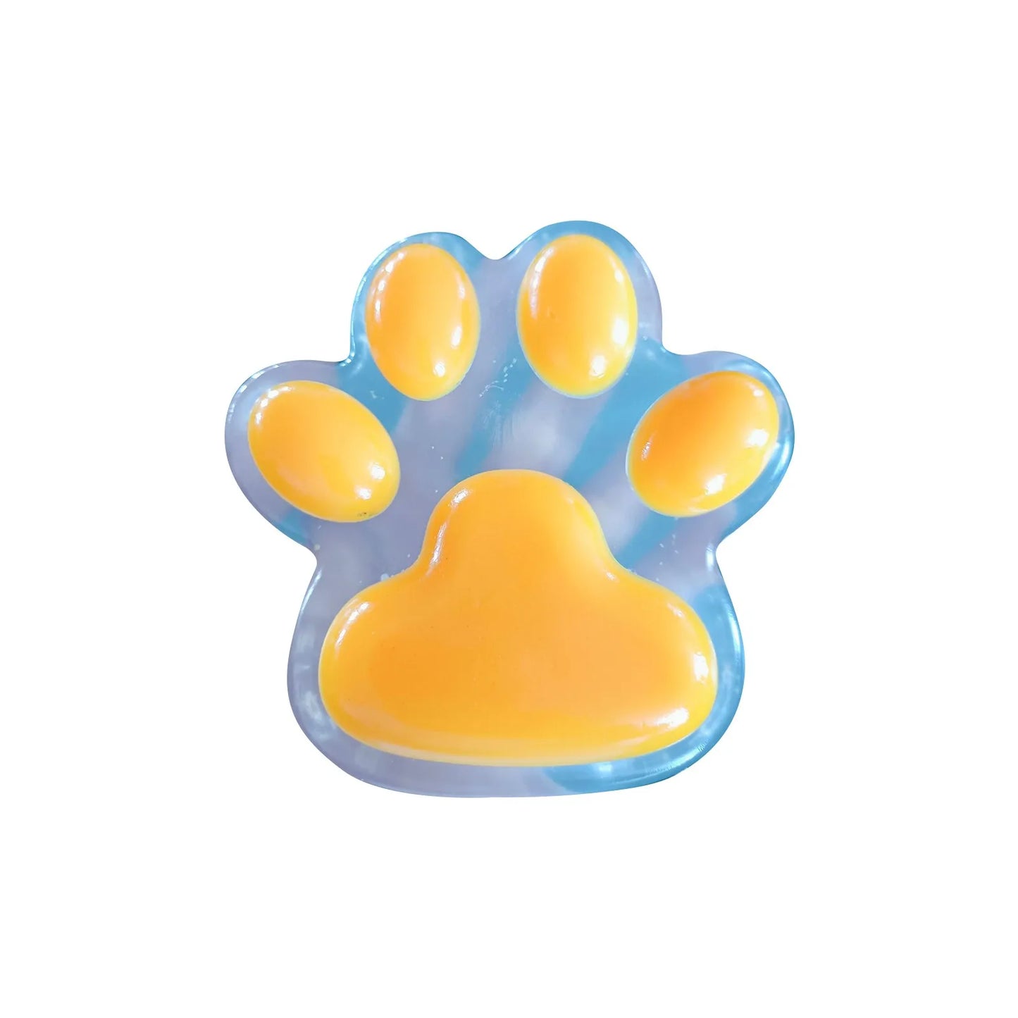 Jelly Glitter Cat Paw Stress Relief Decompression Toy Slow Rebound Pinch New Fidget Toy For Kids Adult Christmas Gifts