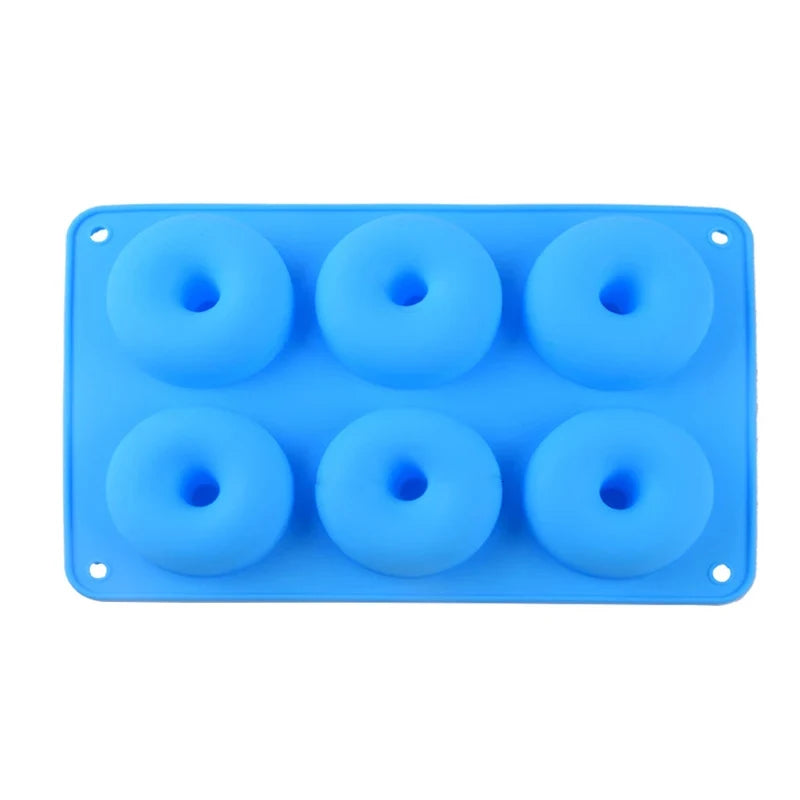 1PC 4 Holes Donut Silicone Mold High Temperature Resistant Big Donut Cake Pudding Jelly Chocolate DIY Mould Cake Baking Tools