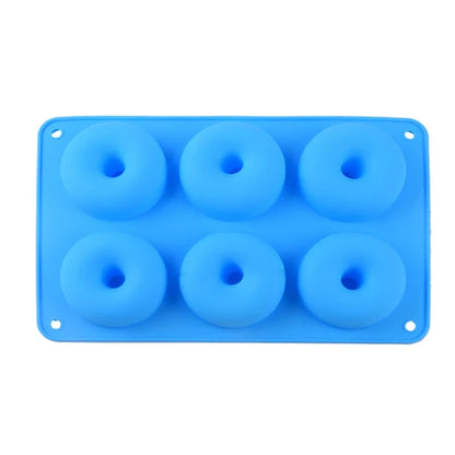 1PC 4 Holes Donut Silicone Mold High Temperature Resistant Big Donut Cake Pudding Jelly Chocolate DIY Mould Cake Baking Tools
