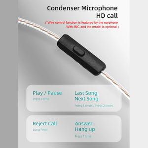 KZ EDX Pro in-Ear Stage Monitor Headphone Dual Magnetic Dynamic Unit Earphone Shock Bass Earbuds Wired Headset (No Mic)