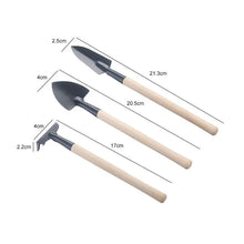Load image into Gallery viewer, Gardening Tools Three-Piece Set Mini Garden Tools Multi-Function Shovel Harrow Shovel Household Plant Pine Soil Shovel

