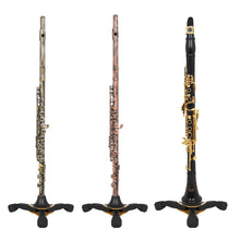 Load image into Gallery viewer, Flute Clarinet Stands Soprano Straight Saxophone Stands Oboe Stand Portable Foldable Tripod Holder Wind Instrument Accessories
