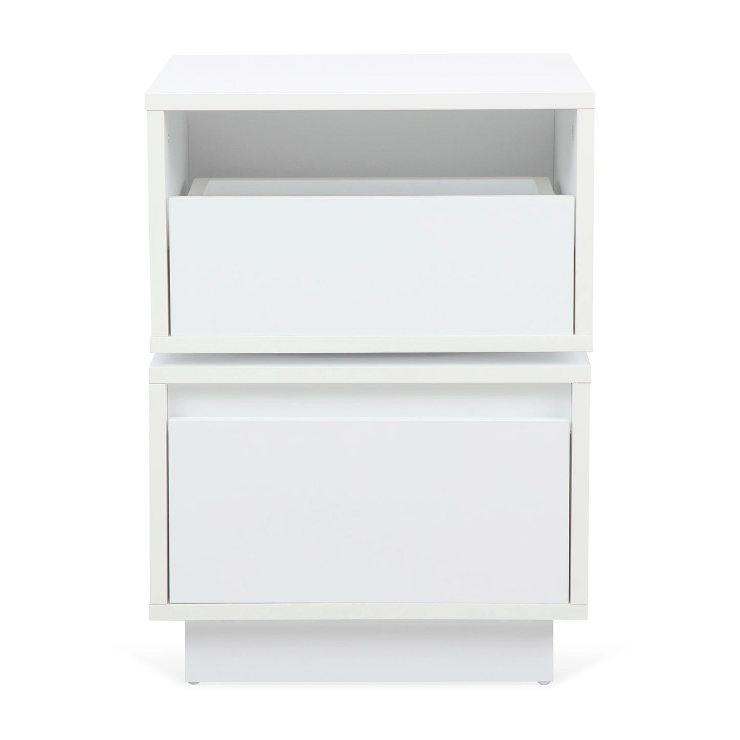 Rotatable Nightstand End Table, Bedside Table with 2 Drawers, 2 Drawer Dresser for Bedroom, Closet, Entryway, College Dorm