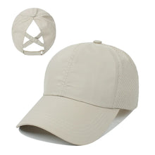 Load image into Gallery viewer, Baseball Caps For Women Hats New Breathable Mesh Sun Visor Hats Female Summer European Outdoor Sports Criss Cross Ponytail Hat
