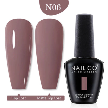 NAILCO 15ml Transparent Nude Color Series Jelly Gel Nail Polish Pink Red Nails Art Manicure Gel Varnishes Gellack Design Lacquer