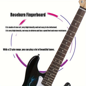 IRIN Maple Electric Guitar, WithLightning Graphics, Good Sound Effects, And Good Sound Quality, Scope Light, Suitable For Beginners