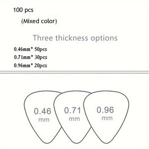 20pcs/50pcs/100pcs Premium Guitar Picks - Diverse Thicknesses for Versatile Playing Styles, Universally Compatible with Bass, Electric, and Acoustic Guitars, Thoughtful Gift Idea for Guitar Enthusiasts