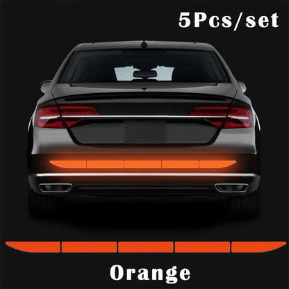 5pcs/set Car Reflective Sticker Warning Rear Safety Cover Anti-Collision Protection Sticker Rear Collision Prevention Warning Sticker Car Accessories
