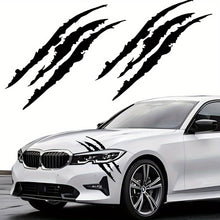 Load image into Gallery viewer, Vinyl Horror Claw Car Decals 2-Pack, Geometric Self-Adhesive Scratch Stickers for Vehicles - Glossy Finish, Horror Themed Embellishment, Half-Moon Shape, Suitable for Car Windows, Body, Motorcycles, Halloween Decor
