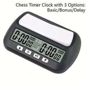 1pc Portable Digital Chess Clock with Count Up/Down Timer and LED Display - Perfect Gift for Chess Enthusiasts (Battery Not Included)