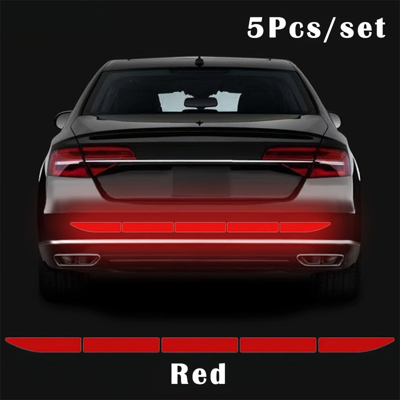 5pcs/set Car Reflective Sticker Warning Rear Safety Cover Anti-Collision Protection Sticker Rear Collision Prevention Warning Sticker Car Accessories