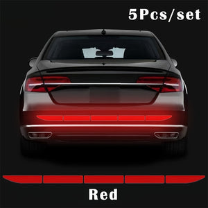 5pcs/set Car Reflective Sticker Warning Rear Safety Cover Anti-Collision Protection Sticker Rear Collision Prevention Warning Sticker Car Accessories
