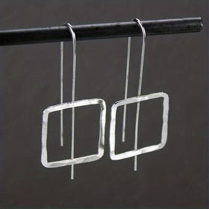 Silvery Big Textured Hoop Earrings Women's Jewelry Silver Plated Female Accessories 1Pair