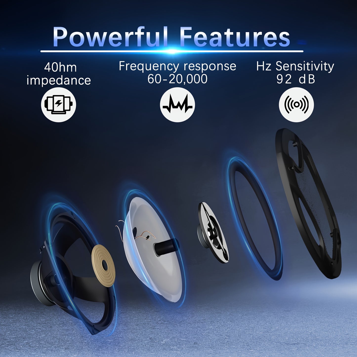 3 -Way Coaxial Car Audio Speakers, 6 X 9 Inch Car Audio Coaxial Speaker, 1000W Max Power, Mid-tweeter, Enhanced Bass Response Easy Installation Black Car Speakers