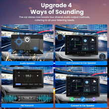 Load image into Gallery viewer, 9 Inch Portable Car Stereo, Wireless Car Touch Screen Android Auto With 2.5K Dash Cam, 1080P Backup Camera, Car Audio Receiver With Mirror Link/GPS Navigation/FM
