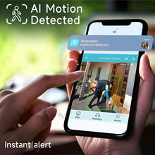 Load image into Gallery viewer, Security Camera Wireless Outdoor, 3MP Night Vision with Spotlight, Wire-Free Battery Solar Powered, Human Detection, with Solar Panel, PIR Human Detection, 2-Way Talk, IP65 Waterproof, SD Card/Cloud Storage, Security Cameras
