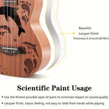 Load image into Gallery viewer, Amdini 21 inch Soprano Ukulele Sapele Small Hawaiian Guitar Set with Case Strap Tuner Picks Nylon Strings Primary Tutorial
