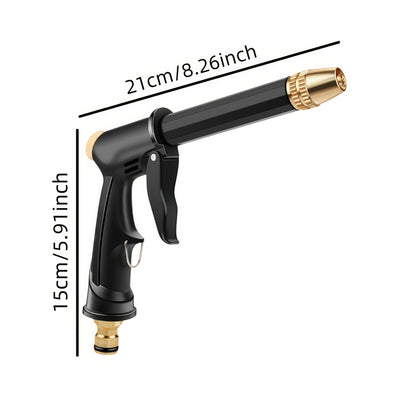 [High-Pressure Water Gun] High-Pressure Quick Connect Adapters Car Washing Water Gun | Universal 3/4 & 1/2 Inch Multi-Purpose Garden Hose Nozzle with Foam Tank - Compact & Adjustable for Cars, Gardens, Pets & Outdoor Cleaning