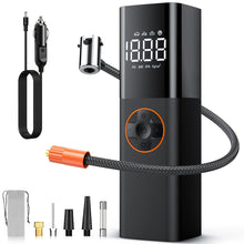Load image into Gallery viewer, Tire Inflator Portable Air Compressor, 12V DC Auto Air Pump for Car Tires, 150PSI Electric Tire Pump with Digital Pressure Gauge, LED Light for Car Motorcycle Bike Ball, Car Accessories, for DC only.
