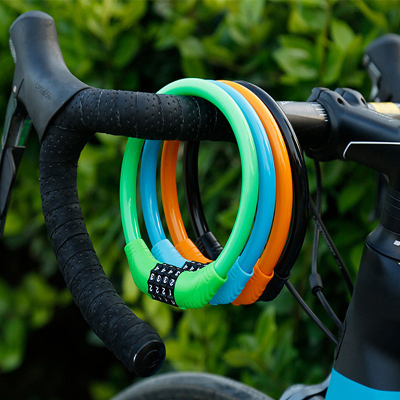 Security Bike Lock, 4 Digit Resettable Combination Cable Lock For Bicycle