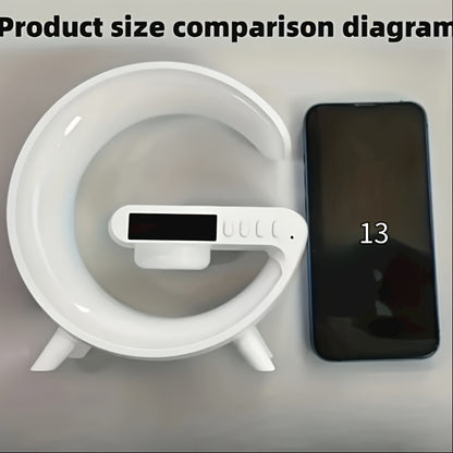 LED Smart Alarm Clock with Wireless Charger and Music Speaker – Night Starry Light & Colorful Home Atmosphere, USB Powered