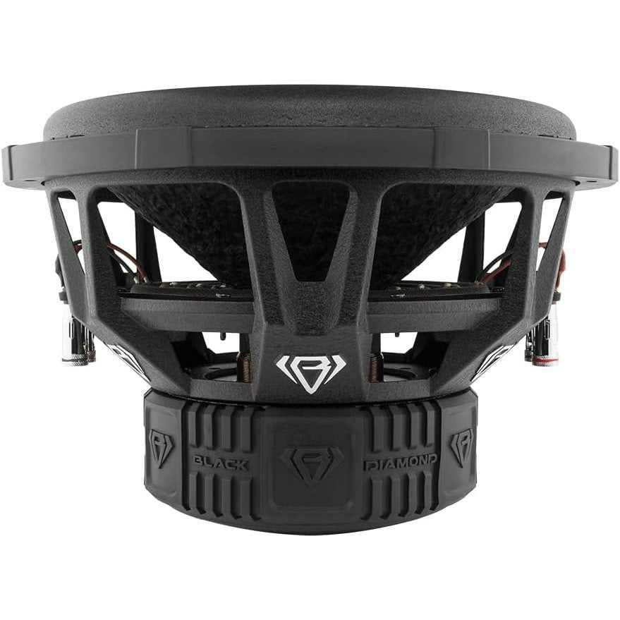 BLACK DIAMOND DIA-T12.4D 12" Car Audio Subwoofer with Aluminum Basket 2000 Watts Dual Voice Coil 4+4 DVC 4 Ohm (1 Speaker)
