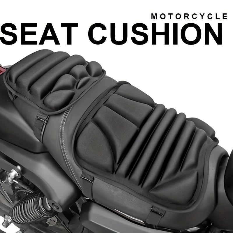 Universal Motorcycle Seat Cushion Cover - Premium Lycra Fabric, Breathable, Shock-Absorbing, Non-Inflatable - Compatible with Most Motorcycles, Front and Rear Seat, Comfort and Support Accessory