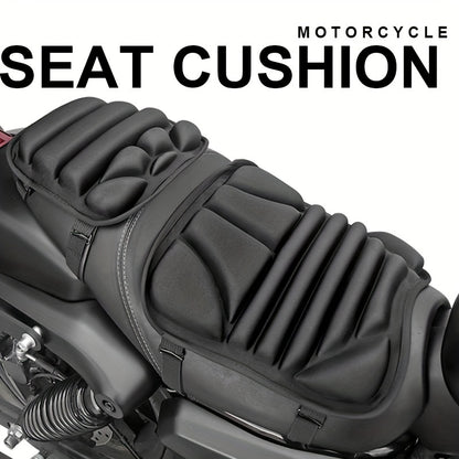 Universal Motorcycle Seat Cushion Cover - Premium Lycra Fabric, Breathable, Shock-Absorbing, Non-Inflatable - Compatible with Most Motorcycles, Front and Rear Seat, Comfort and Support Accessory
