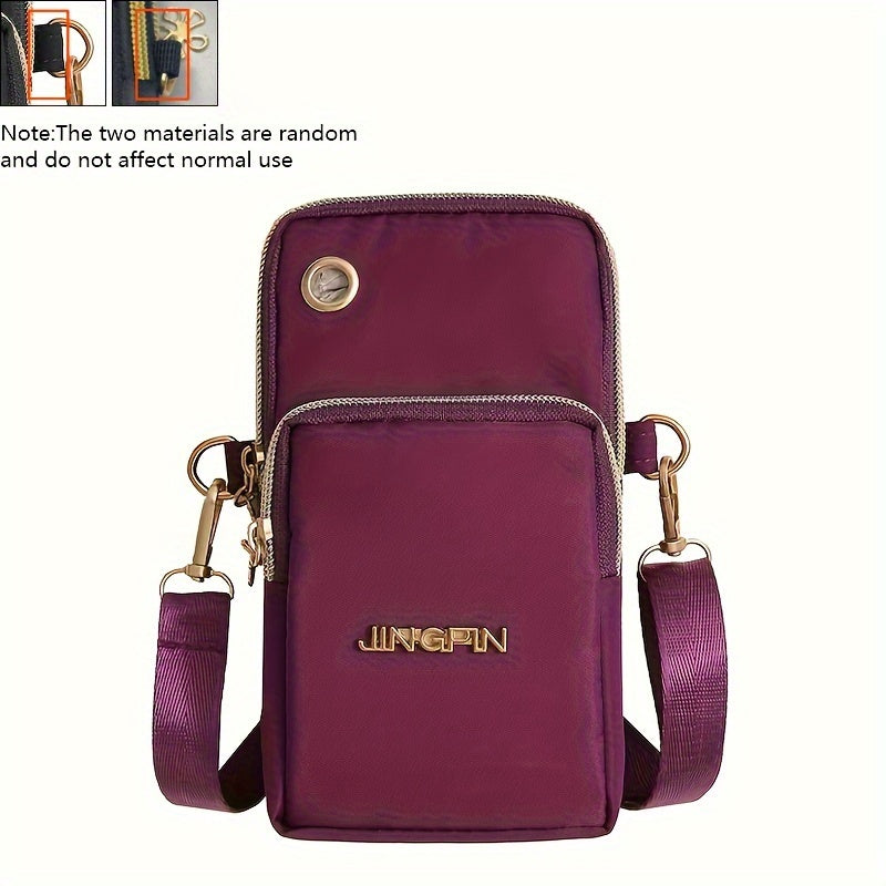 Mini Fashion Cellphone Bag, Trendy Zipper Crossbody Bag, Women's Casual Handbag, Card Holder & Purse