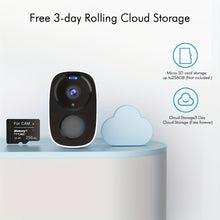 Load image into Gallery viewer, 2K 3MP Wireless Outdoor Security Camera with Spotlight, Siren Alarm, 2-Way Audio, Color Night Vision, AI &amp; PIR Motion Detection, and AI Detection for Home Security
