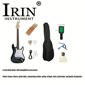 IRIN Maple Electric Guitar, WithLightning Graphics, Good Sound Effects, And Good Sound Quality, Scope Light, Suitable For Beginners