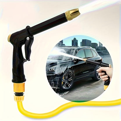 [High-Pressure Water Gun] High-Pressure Quick Connect Adapters Car Washing Water Gun | Universal 3/4 & 1/2 Inch Multi-Purpose Garden Hose Nozzle with Foam Tank - Compact & Adjustable for Cars, Gardens, Pets & Outdoor Cleaning